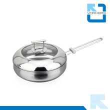 2016 Nuevo diseño 304 18/8 de acero inoxidable Fry Pan utensilios de pan